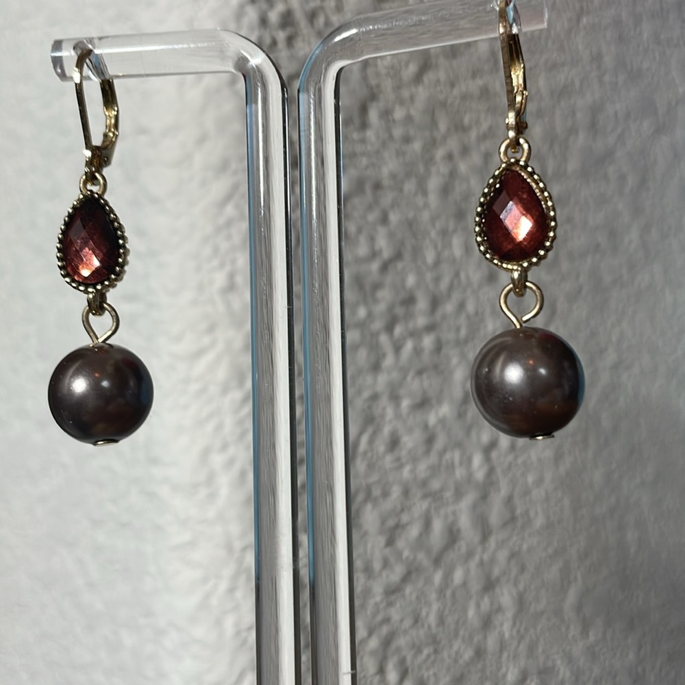 Napier Pearl Drop Earrings - Picture 4 of 6
